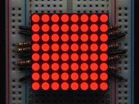 Small 1.2" 8x8 Ultra Bright Red LED Matrix (KWM-30881CVB)