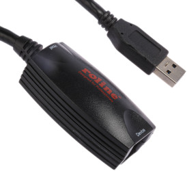 Kabel USB Złącze A USB A Złącze B USB A dł. 5m Przewód przedłużający USB USB 3.0 kolor: Czarny