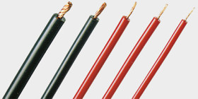 Silicone-switching strand, extremely flexible, halogen free, Cableline, 1.0 mm², 259 x 0.07 mm, black, outer Ø 5.5 mm, 61.7632-1