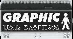EA DOGM132S-5 LCD graphic module, 51 x 15 mm, black