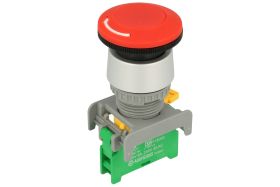 Przełącznik; bezpieczeństwa; przyciskowy; LEB22-1-O; OFF-ON; grzybkowy; odkręcany; 1 tor; czerwony; bez podświetlenia; bistabiln