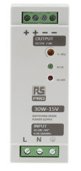 Zasilacz szyny DIN U wy 15V dc I wy 2A U we 230V ac RS PRO 30W impulsowy