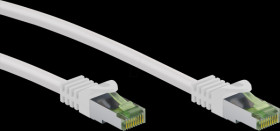 61104 Cat.8.1 patch cable, S/FTP (PiMF), CU, white, 1 m