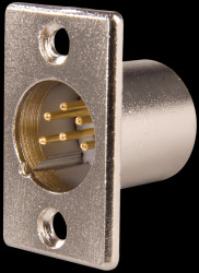 XLR panel connector, 6-pin