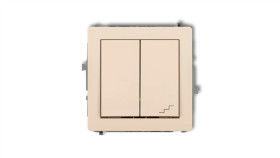 Deco Łącznik Jednobiegunowy Ze Schodowym (Wspólne Zasilanie) Beżowy 1Dwp-10.1