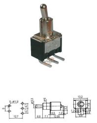 PRZEŁĄCZNIK 3-POZYCJE 3-PINY ON-OF-ON KĄTOWY KN1