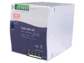 TDR-960-48 Zasilacz impulsowy, na szynę DIN, 960W, 48VDC, 20A, 480÷780VDC