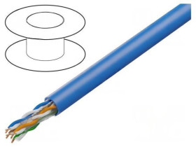 LCU6-10CC-0305.B Przewód U/UTP 4x2x23AWG CCA PVC niebieski 305m