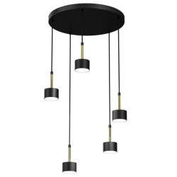 Lampa wisząca ARENA BLACK/GOLD 5xGX53 MLP7763 Milagro