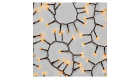 Lampki Choinkowe Led Classic Cluster, Jeżyk, 300 Led 6M, Vintage, Czarny,...