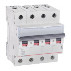 Wyłącznik nadprądowy 4P D 25A 6kA AC S304 TX3 403774