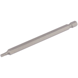 Draper 64372 Hexagonal Insert Bit, 3mm, 1/4" Hex, 100mm Long (Pack of 1)