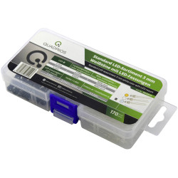 Quadrios 1801O013 LED set Warm white Cold white 3mm 20mA 3.0V Wired LEDs