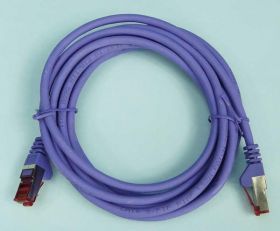 S/FTP 6e 3,00mb FIOLETOWY Cu PATCHCORD