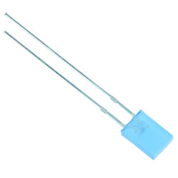 Blue Rectangular 2 x 5mm Diffused LED 50mcd 160°