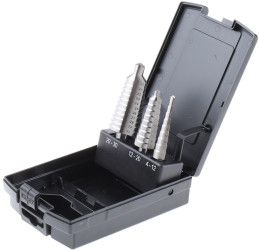 Zestaw wierteł EXACT Wiertło stopniowe HSS 3 szt.