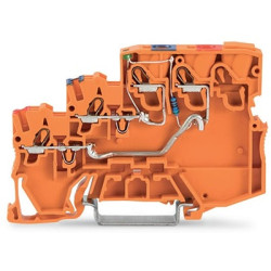 Kostka zaciskowa na szynie DIN WAGO poziomy: 3 24 → 16AWGWciskany zacisk Cage Clamp TOPJOB S