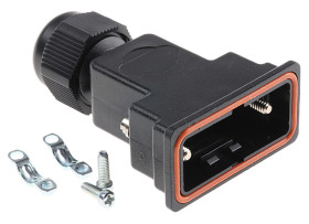 Osłona tylna D-Sub 9 -pinowe Polimer Proste HARTING E