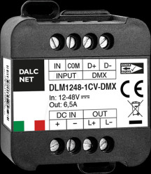 DLM1248-1CV-DMX LED dimmer, PWM, 12 V - 48 V, 6.5 A CV, DMX/push