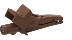 Zacisk krokodylkowy 20A izolowany 22mm Brązowy Electro PJP