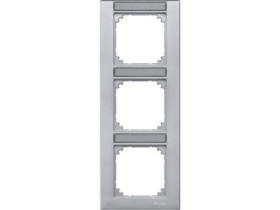 MERTEN M-PLAN Ramka 3 potrójna pionowa z polem opisowym aluminiowy MTN476360 SCHNEIDER ELECTRIC