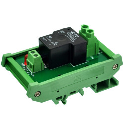 CZH-Labs DIN Rail Mount 12V Passive SPST-NO 30Amp Power Relay Module.