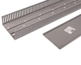 Korytko grzebieniowe samogasnące 120x60 szare z pokrywą UV ECS12060 /2m/ (opak. 20m)