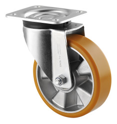 Koło samonastawne średnica kabla 160mm Płyta Tente 600kg wysokość całkowita 200mm