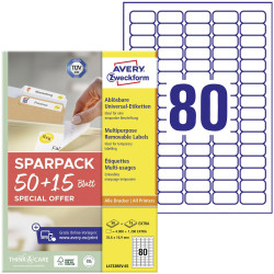 Avery-Zweckform L4732REV-65 All-purpose labels White Paper 65 sheets Removable