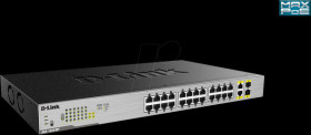 DGS-1026MP Switch, 26-Port, Gigabit Ethernet, PoE+, 2x RJ45/SFP