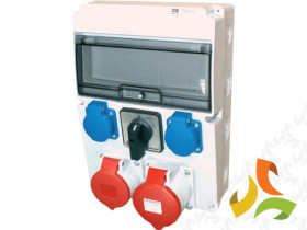 Rozdzielnica stacjonarna 11 modułów L-0-P 1x32A/5 1x16A/5 2x2P+Z 230V zestaw siłowy IP66 JASTARNIA RSJ-0112-LP AEP