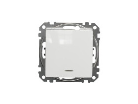 SEDNA DESIGN & ELEMENTS Wyłącznik zwierny przycisk z podświetleniem biały SDD111111L SCHNEIDER ELECTRIC