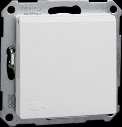 265034 Outlet with hinged lid, Joy, pure white