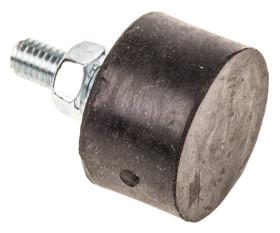 Podstawka antywibracyjna M6 średnica 25mm wysokość całkowita 33mm Nóżka sprężysta męska wysokość stopki 15mm