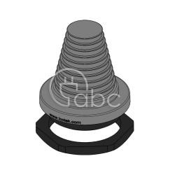 Przepust kablowy stożkowy, niedzielony KEL-DPF 63, na 1 przewód, 42656