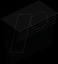 SK 489 50 SA Extruded heat sink, 50 mm, black anodised, 6.9 K/W, THFU 1-6