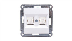 Lumina Gniazdo Komputerowe Podwójne Rj45 Cat.5E Utp Białe Wl2120