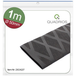 Quadrios 23CA227 Heatshrink Black 50mm 25mm 2:1 Shrinkage Non-Adhesive