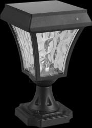 2890 LED solar pedestal light, 2 W, black, IP65