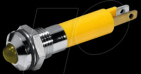 19040352 LED signal light, 5 mm, yellow, 24 V, outdoor refl., Ø8 mm, 32 m
