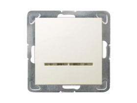 IMPRESJA Wyłącznik pojedynczy z podświetleniem ecru ŁP-1YS/m/27 OSPEL