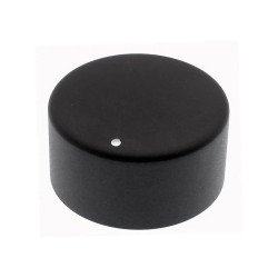 Gałka, oś 6mm, fi31x17mm, aluminiowa czarna