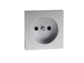 MERTEN SYSTEM M Płytka czołowa mechanizmu gniazda wtykowe bez uziemienia z przesłonami aluminium MTN2030-0460 SCHNEIDER ELECTRIC