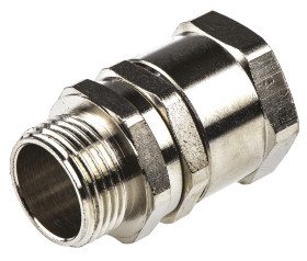 Łącznik do kanałów kablowych Adaptaflex gwint M20 20mm Przegub Mosiądz IP54 Srebrny