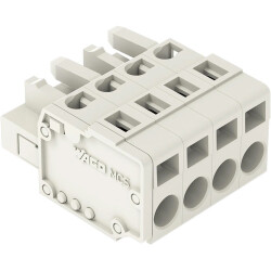 Socket header, 4 pole, pitch 5 mm, angled, light gray, 721-104/026-000