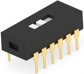 Slide switch, On-On, 4 pole, straight, 0.4 A/20 VDC, 2-1825011-2