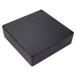 1590QBK Hammond Black Die Cast Enclosure 120 x 120 x 34mm