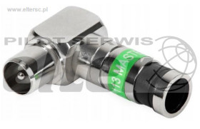 Wtyk antenowy kÄ…towy kompresyjny E3008 IEC113