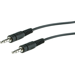 Roline 11.09.4501 Audio Cable Jack 3.5 mm Black Shielded 1m