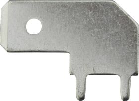 Wtyk płaski 3867B.68, pasuje do końcówek 6.3x0.8 mm, mosiąz ocynowany